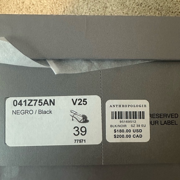 NIB Anthropologie Lola Cruz 3D Gem Flower Slingback Heels - Picture 6 of 6